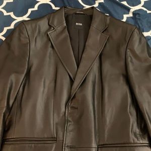 Hugo Boss Genuine Lambskin Leather Blazer